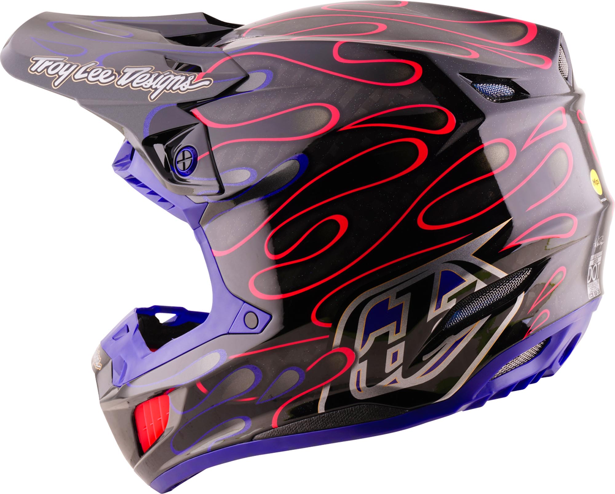 Troy Lee Designs SE5 Carbon MIPS Overspray Motocross kaciga crna/magenta L (58/59) Slika 6