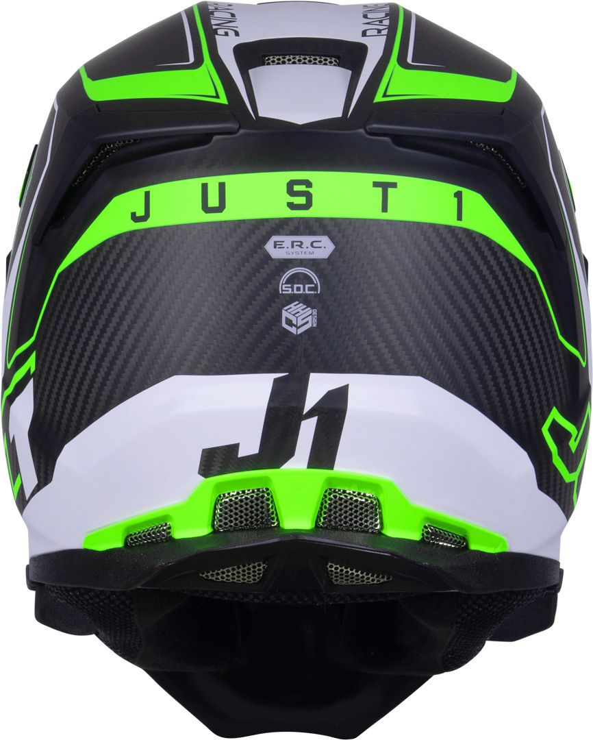 Just1 J22 Carbon Fluo 2.0 Motocross hjälm grön/svart XXL (63) Figur 4