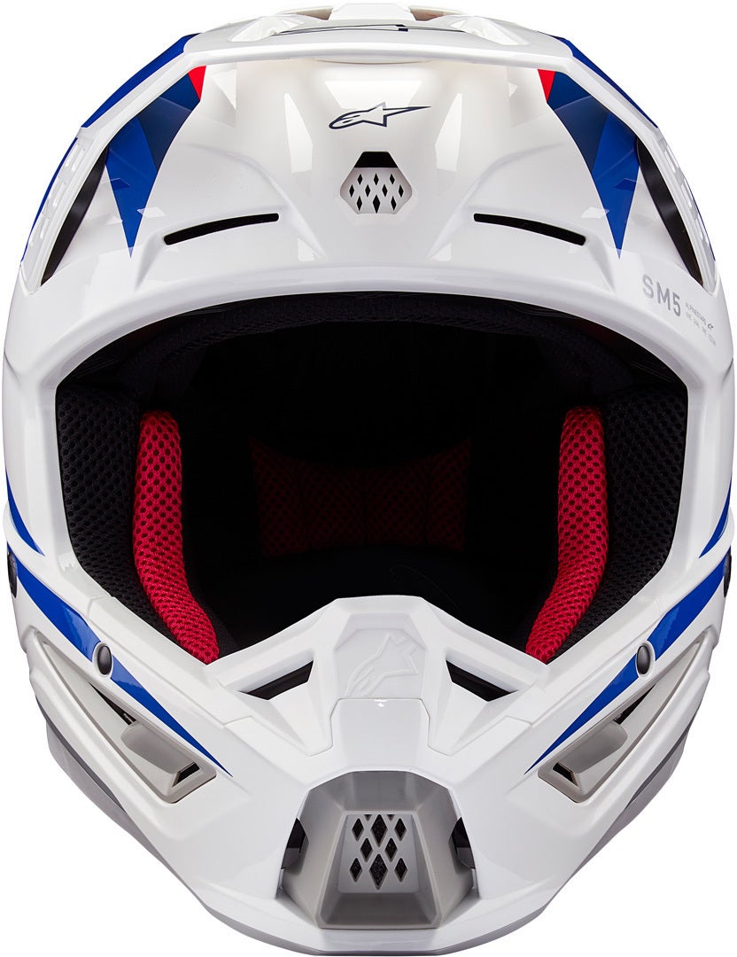 Alpinestars SM5 Honda Motocross Helmet white/blue/red S (55/56) Figure 3