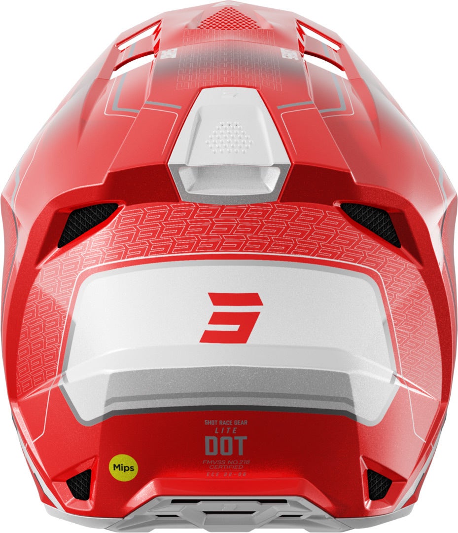 Shot Lite Challenger Motocross Helm rot S (55/56) Abbildung 3
