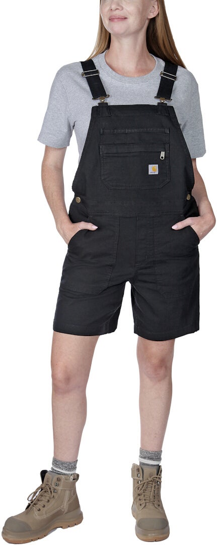 Carhartt Rugged Flex Relaxed Fit Canvas Ladies Salopette courte noir M Figure 4