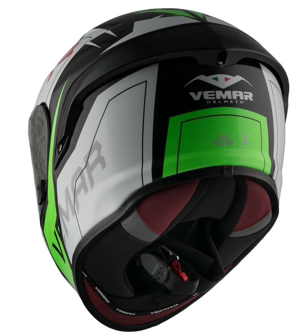 Vemar Hurricane Revenge Capacete preto/branco/verde S (55/56) Figura 4