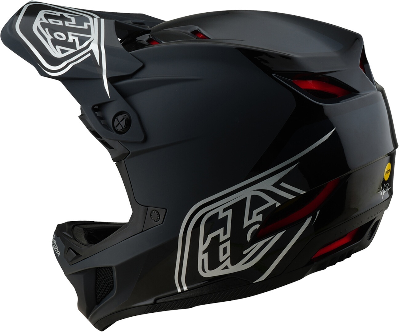Troy Lee Designs D4 Mips Shadow Polyacrylite Downhill Helm schwarz/schwarz matt M (57/58) Abbildung 8