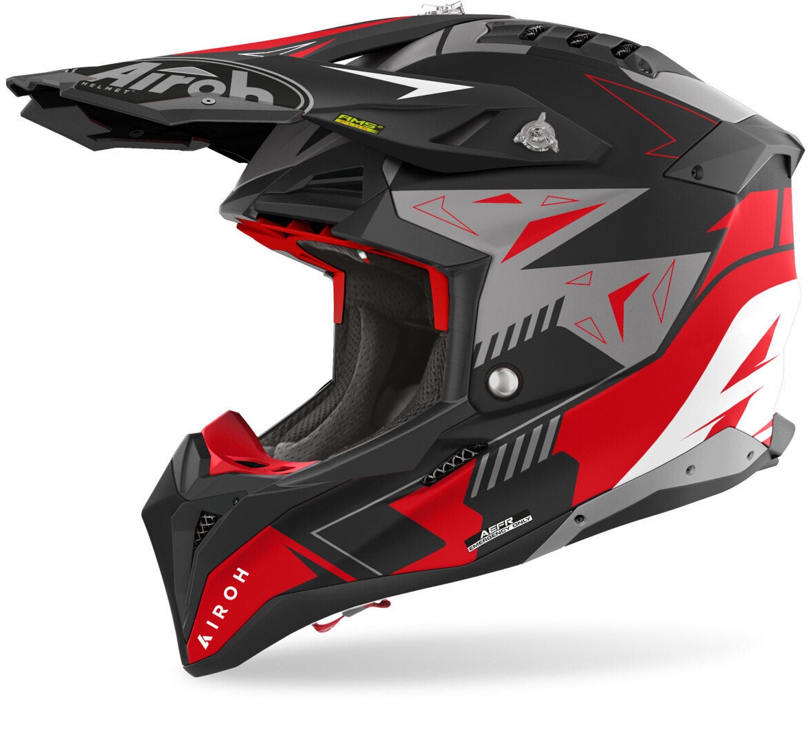 Airoh Aviator 3 Spin Casco Motocross Red Matt S (55/56) Figura 1