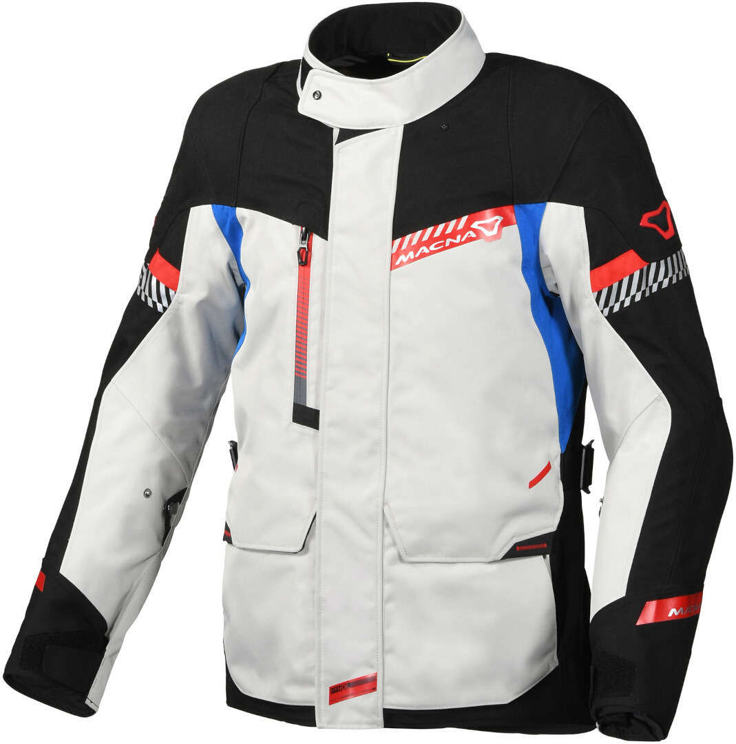 Macna Aspire waterproof Motorcycle Textile Jacket light grey/black M Figure 1