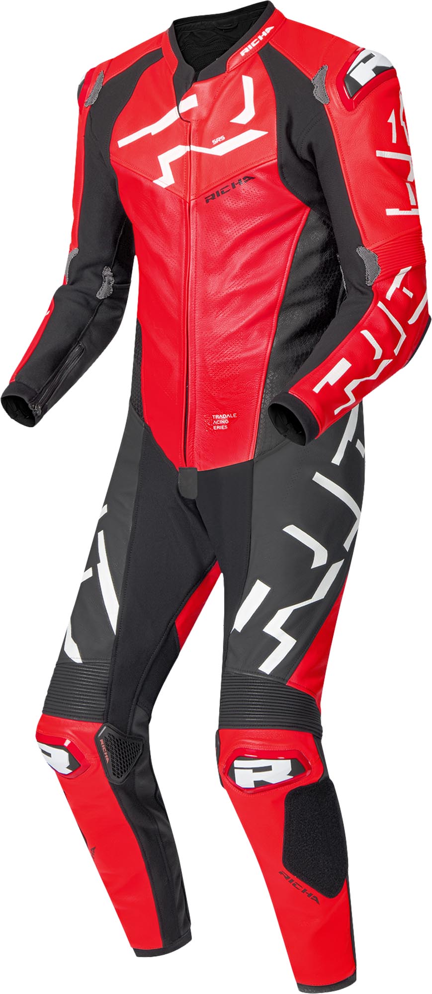 Richa Stradale GP Eendelig motorfiets lederen pak Rood 54 Figuur 1