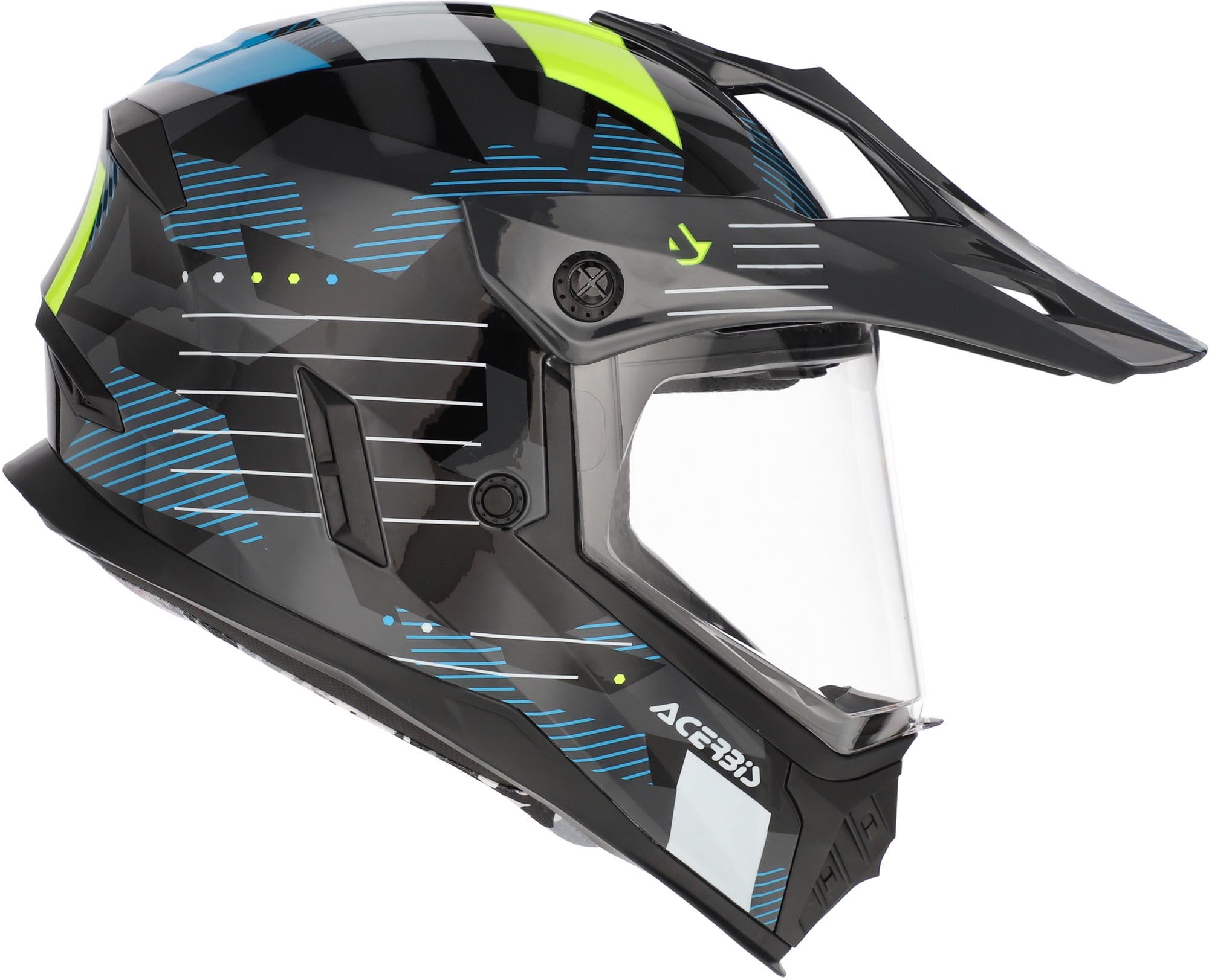 Acerbis Rider Graphic Casco Enduro Giovanile nero/blu/bianco Y/XL (55/56) Figura 2