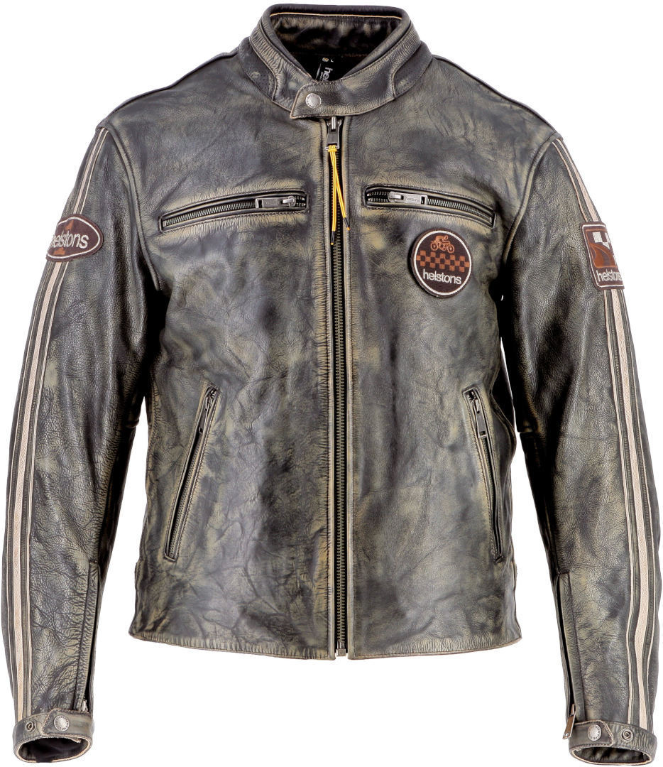 Helstons Ace 10Ans Motorcycle Leather Jacket brown 4XL Figure 1