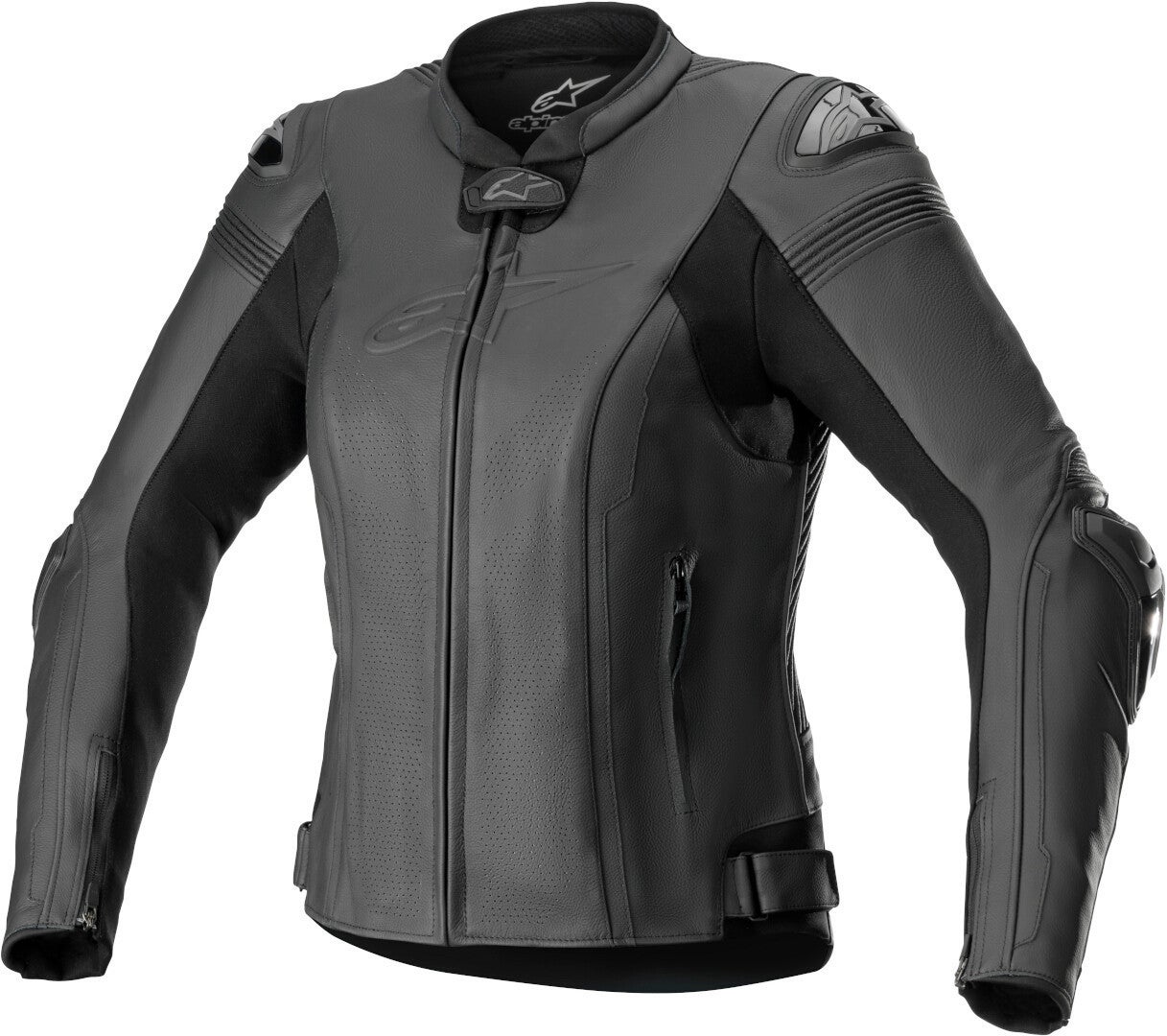 Alpinestars Stella Missile V2 Motorcykel Damer Læderjakke Sort/sort 40 Figur 1