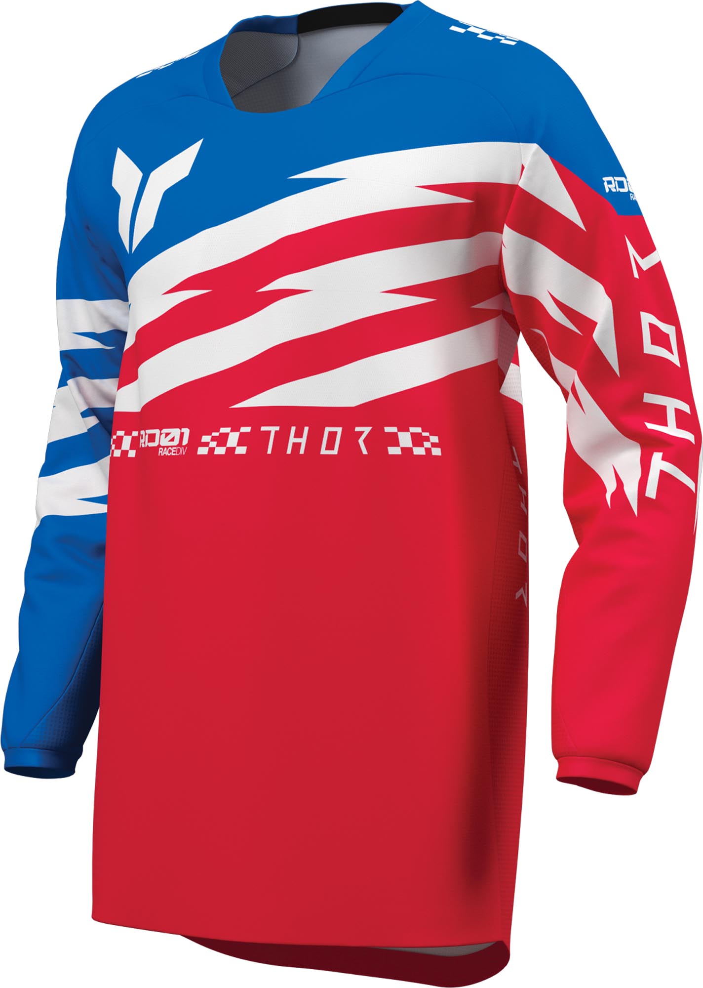 Thor Launchmode Shockie Youth Motocross Jersey blue/red L Figure 1