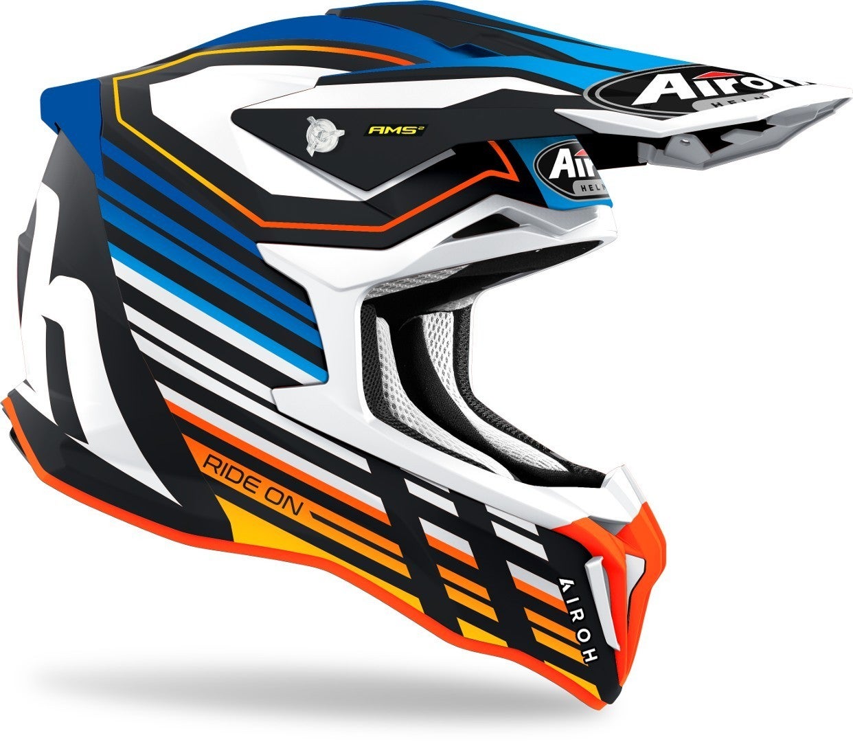 Airoh Strycker Shaded Carbon Motocross Helmet blue matt S (55/56) Figure 2