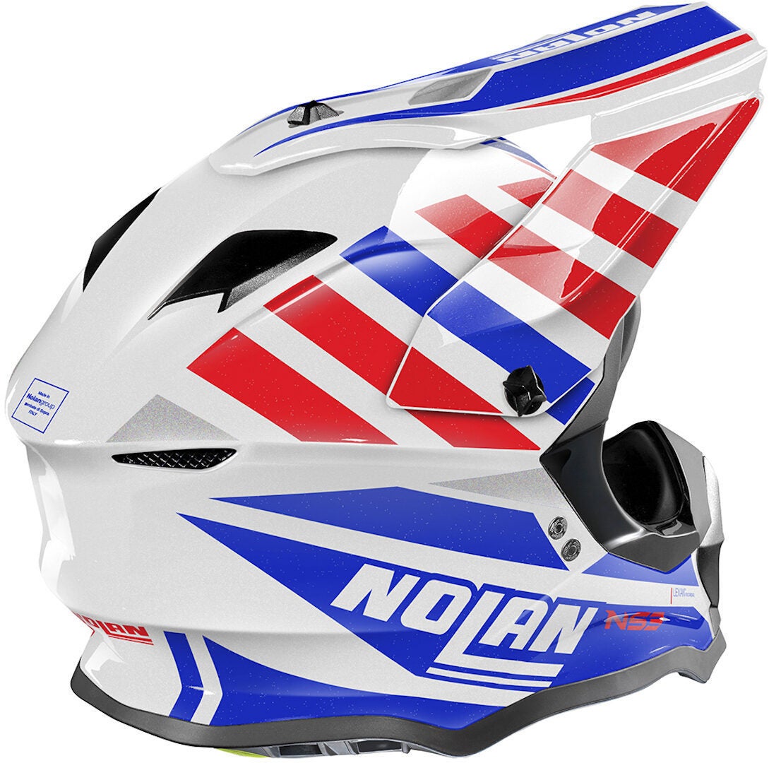 Nolan N53 Cliffjumper Motocross Helmet white/red/blue S (56) Figure 3