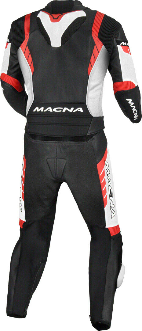 Macna Varshall perforated Two Piece Motorcycle Leather Suit black/white/red 48 Figure 2