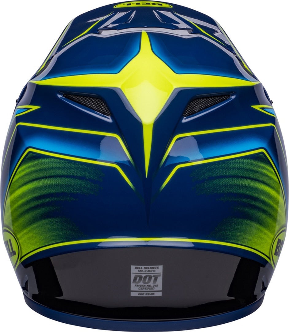 Bell MX-9 Mips Zone Casco Motocross blu/giallo S (55/56) Figura 6
