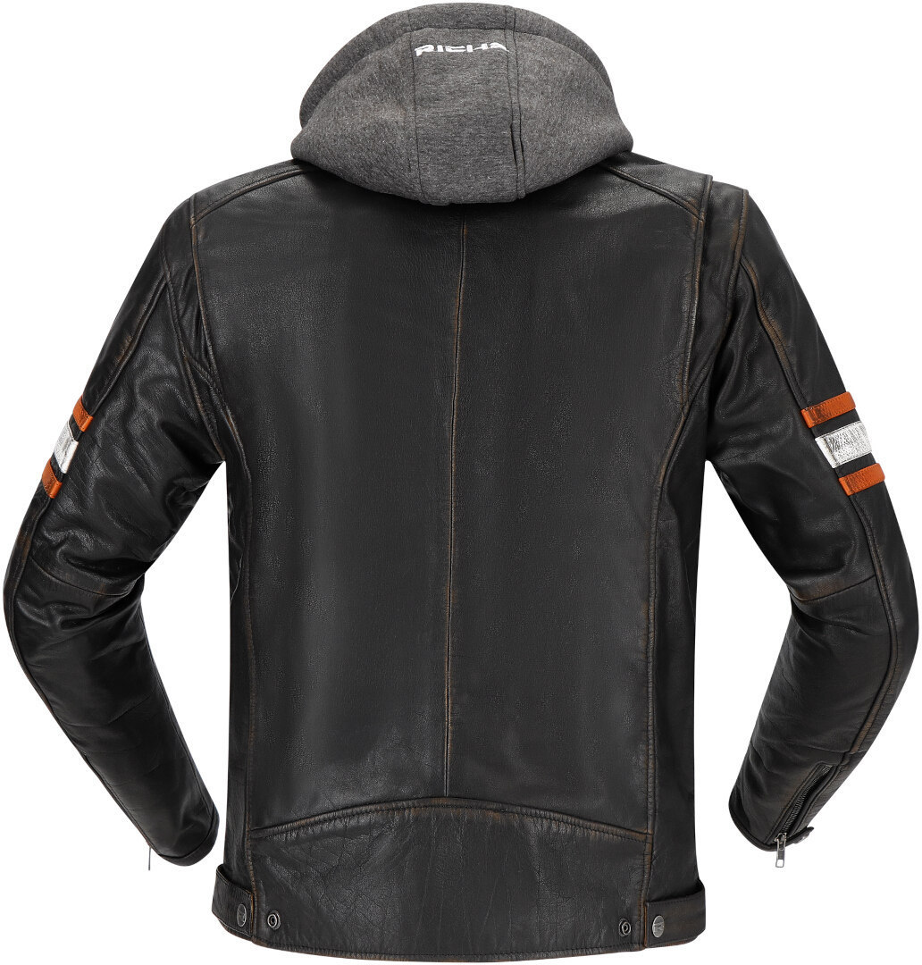 Richa Toulon 2 Motorcycle Leather Jacket black/orange 70 Figure 5