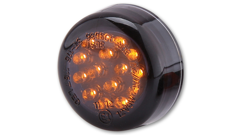 HIGHSIDER Smart Micro Disc LED-indikator Kropp Svart / Lins Rökt (Par), Fram och Bak Figur 5