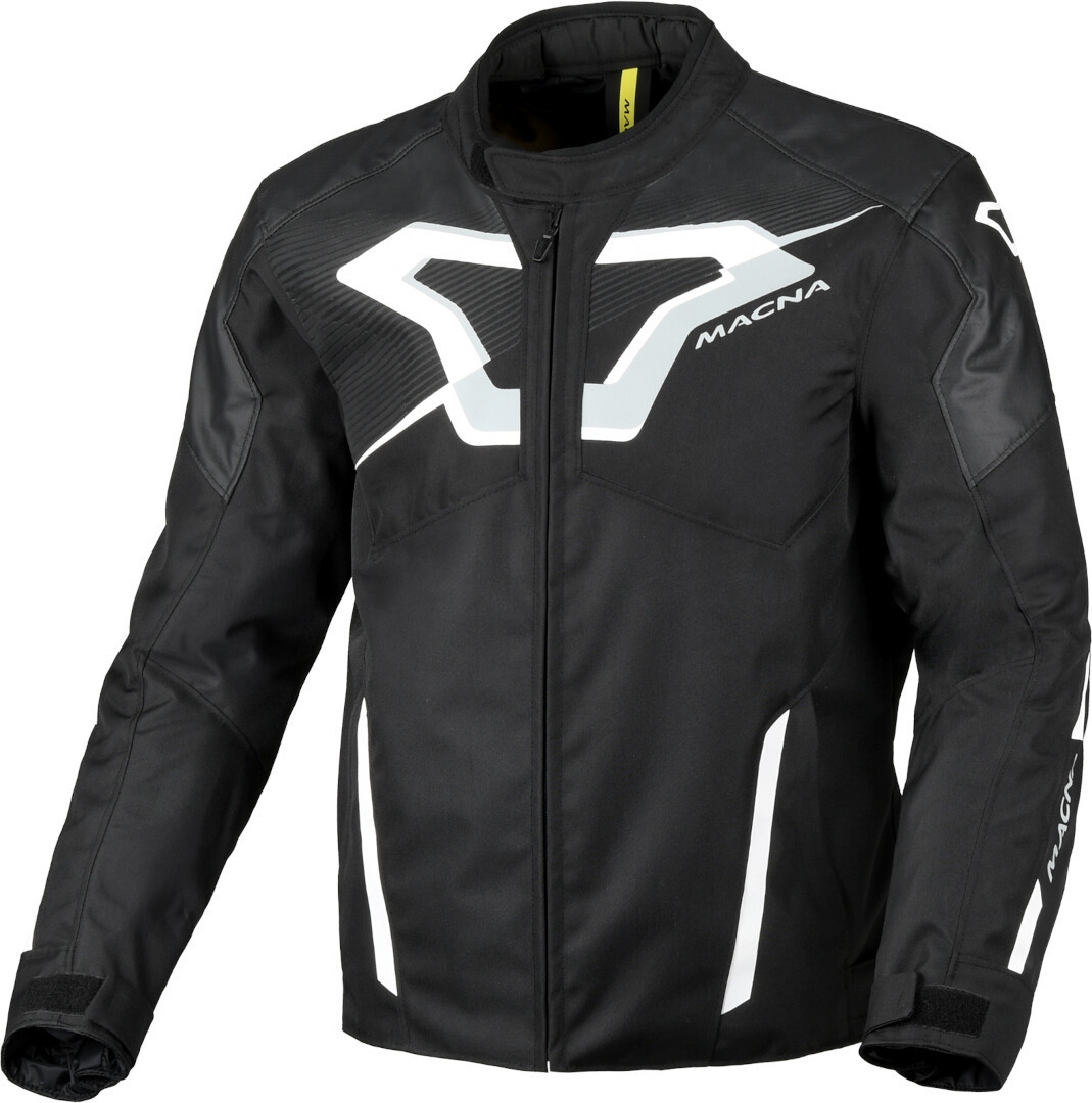 Macna Tazar 2.0 waterproof Motorcycle Textile Jacket black/white S Figure 1