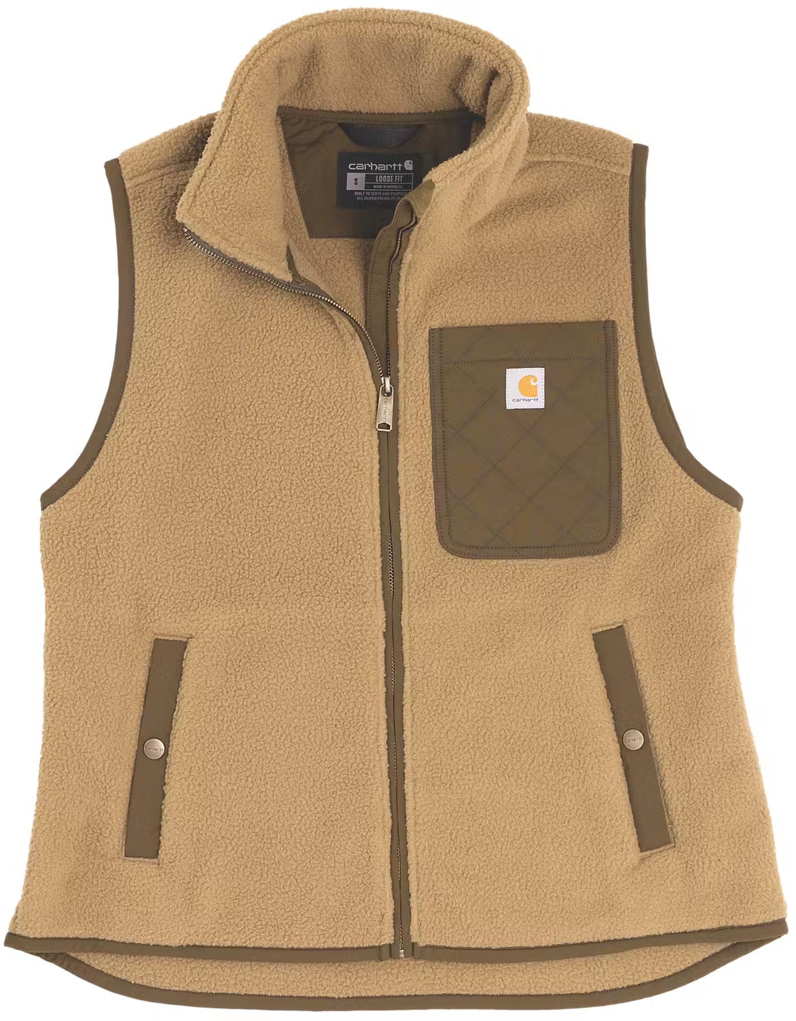 Carhartt Sherpa Ženski flis telovnik Peščeno rjava M Slika 1