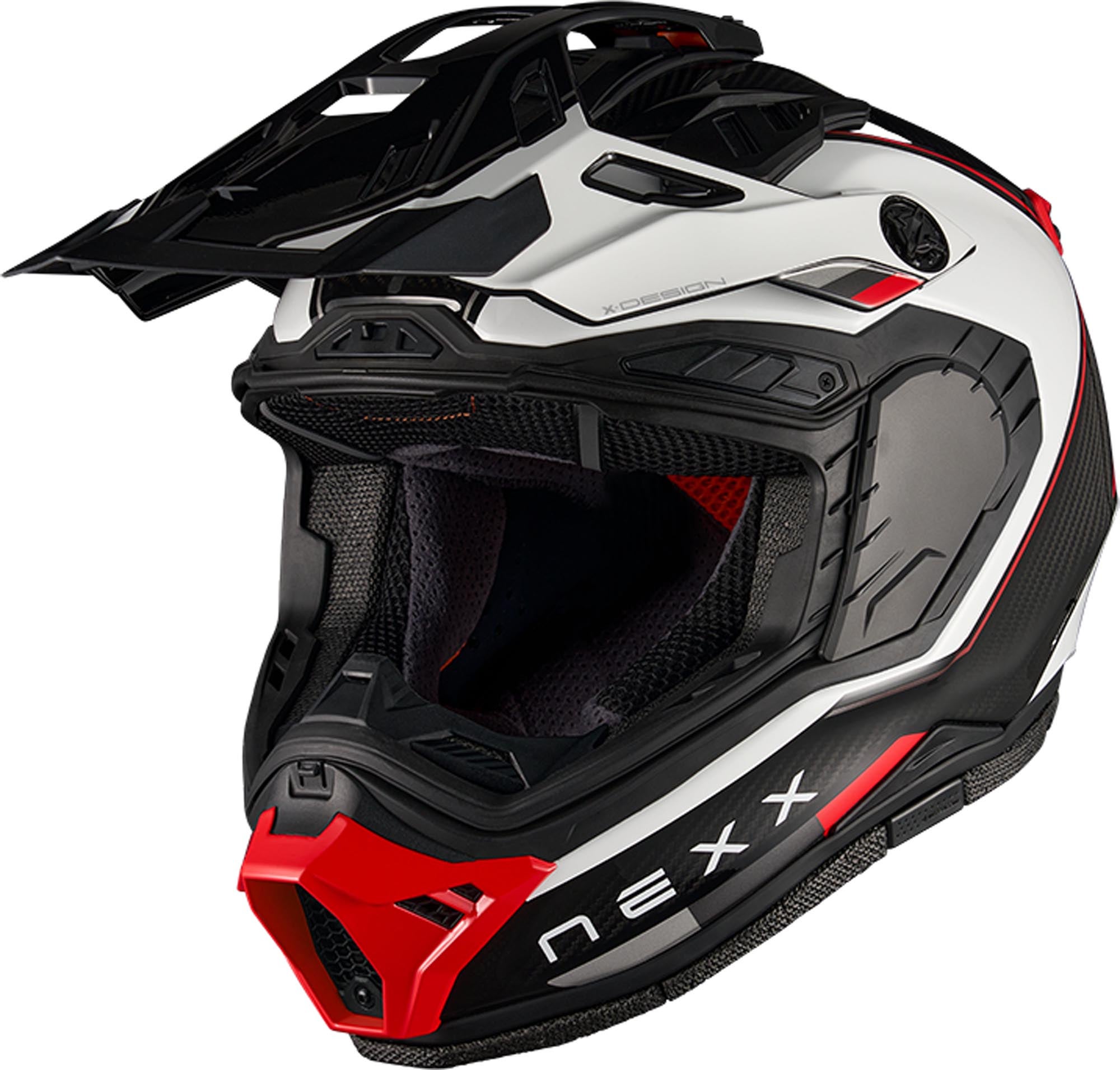 Nexx X.Rally Raid Carbon Enduro Helm schwarz/weiß/rot XL (61/62) Abbildung 2