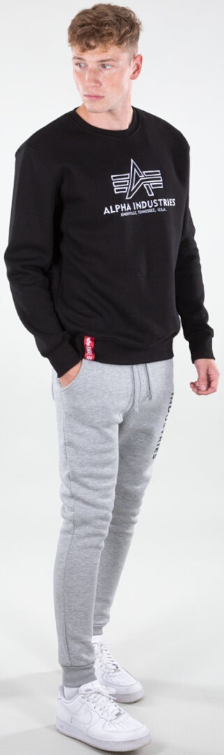 Alpha Industries Block-Logo Joggingbukser grå M Figur 2