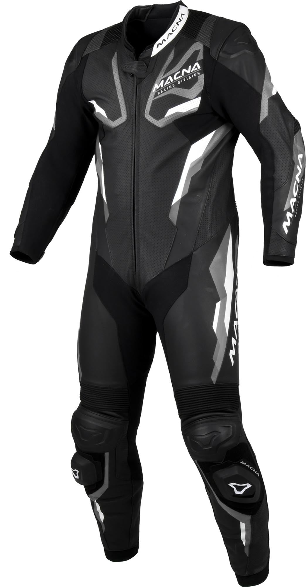 Macna Evoctane Eénstuks Motorfiets Leren Pak zwart/wit 56 Figuur 1