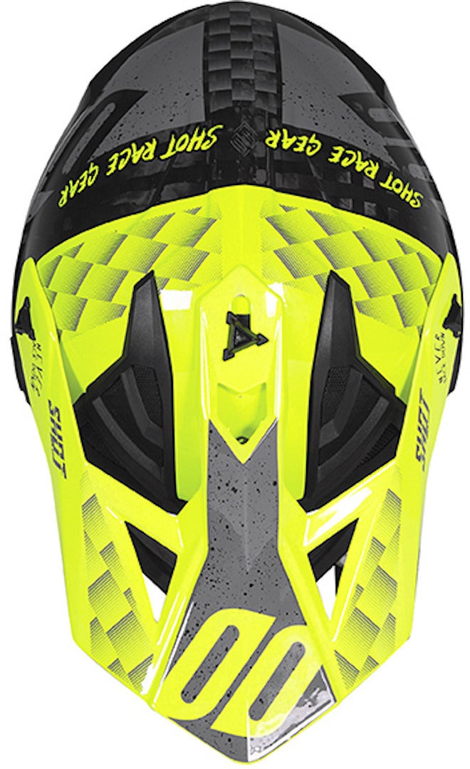 Shot Lite Carbon Rush Motocross Helm neon-gelb MS (57/58) Abbildung 2
