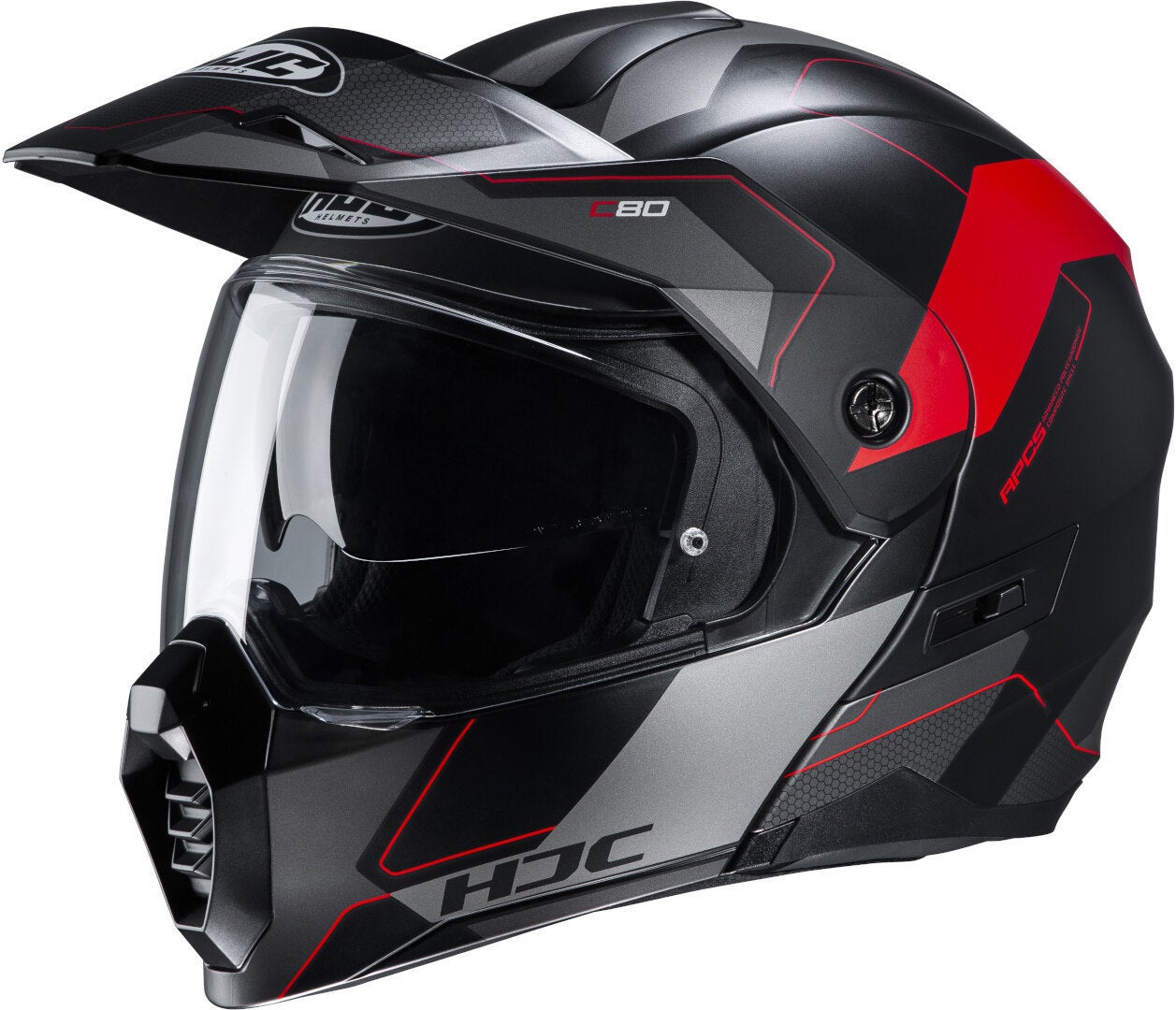HJC C80 Rox casco nero opaco/rosso L (58/59) Figura 1