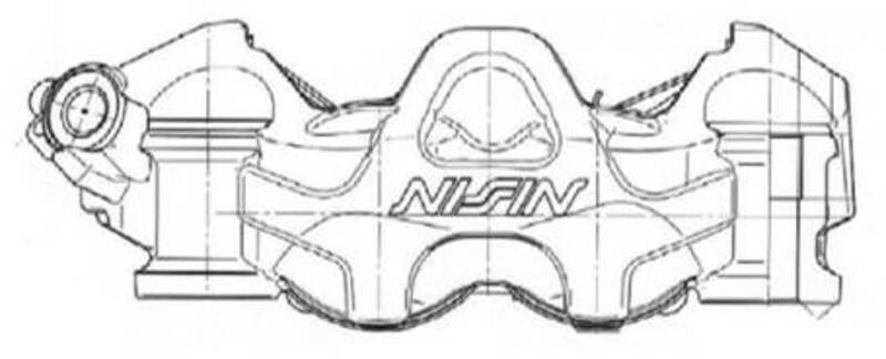NISSIN 4 pistoane Etrier de frână dreapta - Radial Figura 3