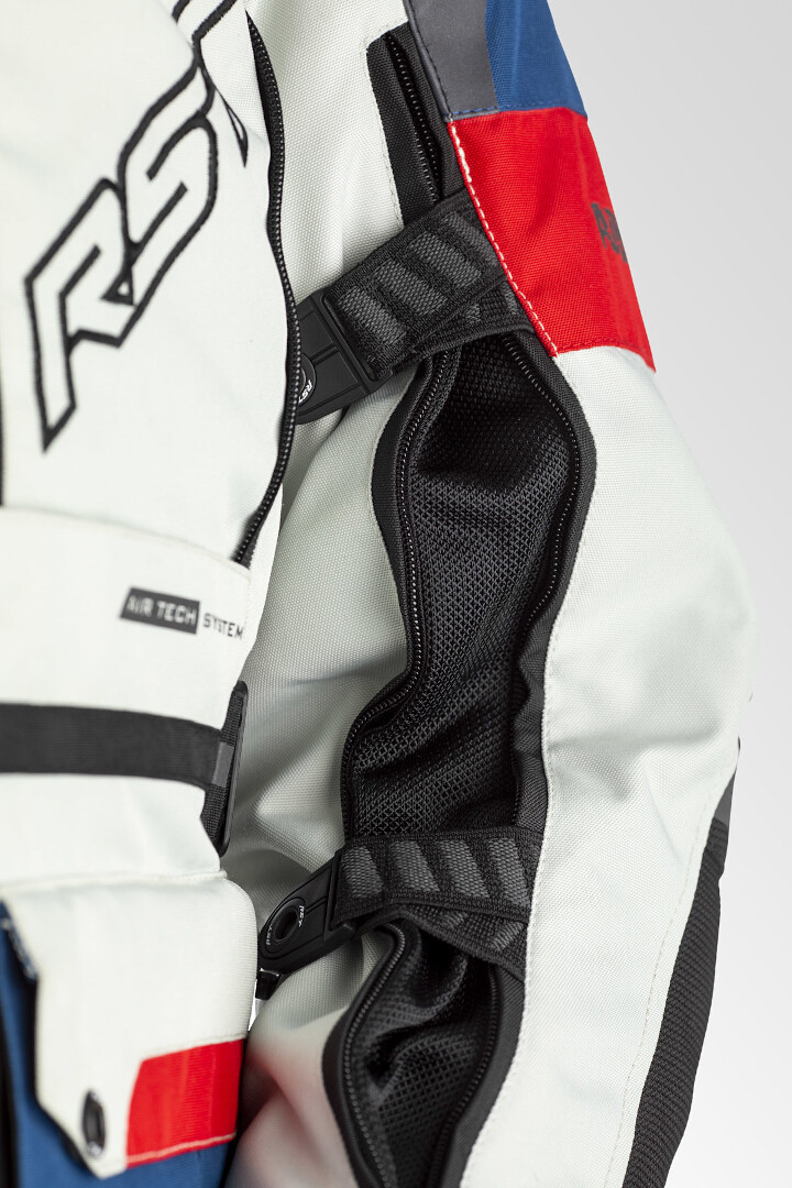 RST Adventure-X Jachetă textilă pentru motocicletă cu airbag Alb/Albastru/Roșu 4XL Figura 5