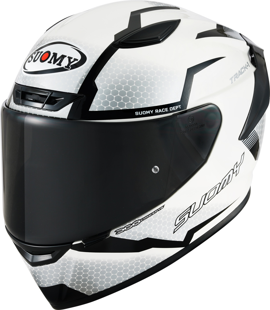 Suomy Track-1 Reaction 2023 Cască Alb/Negru XS (53/54) Figura 1