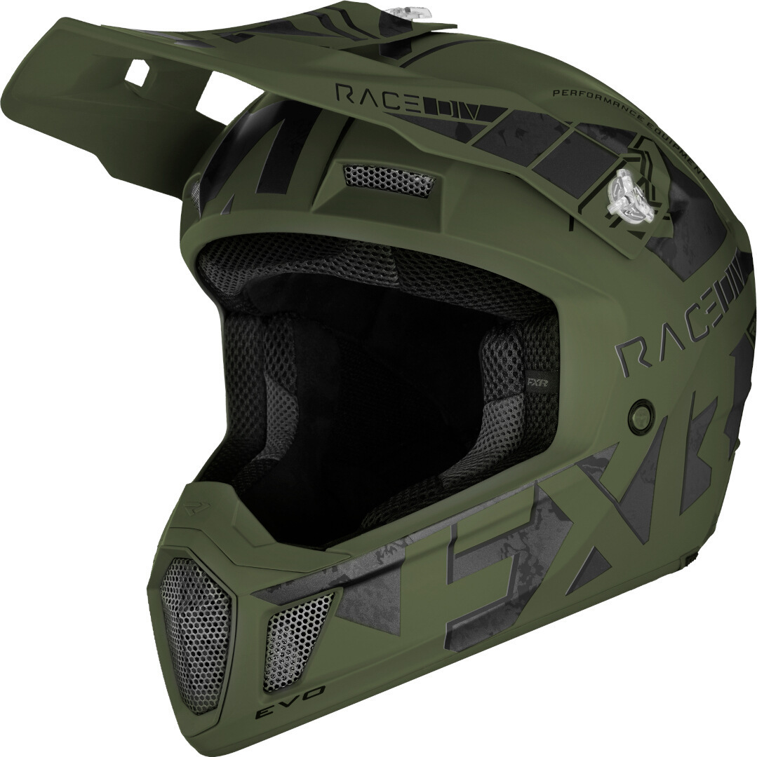 FXR Clutch Stealth Cască de motocross Verde mat XS (53/54) Figura 1