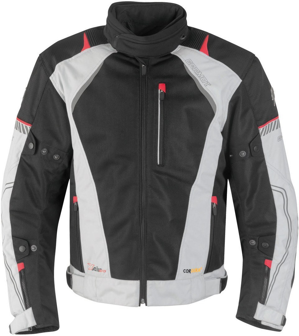 Germot X-Air Evo Pro Motorrad Textiljacke hellgrau/schwarz M Abbildung 1