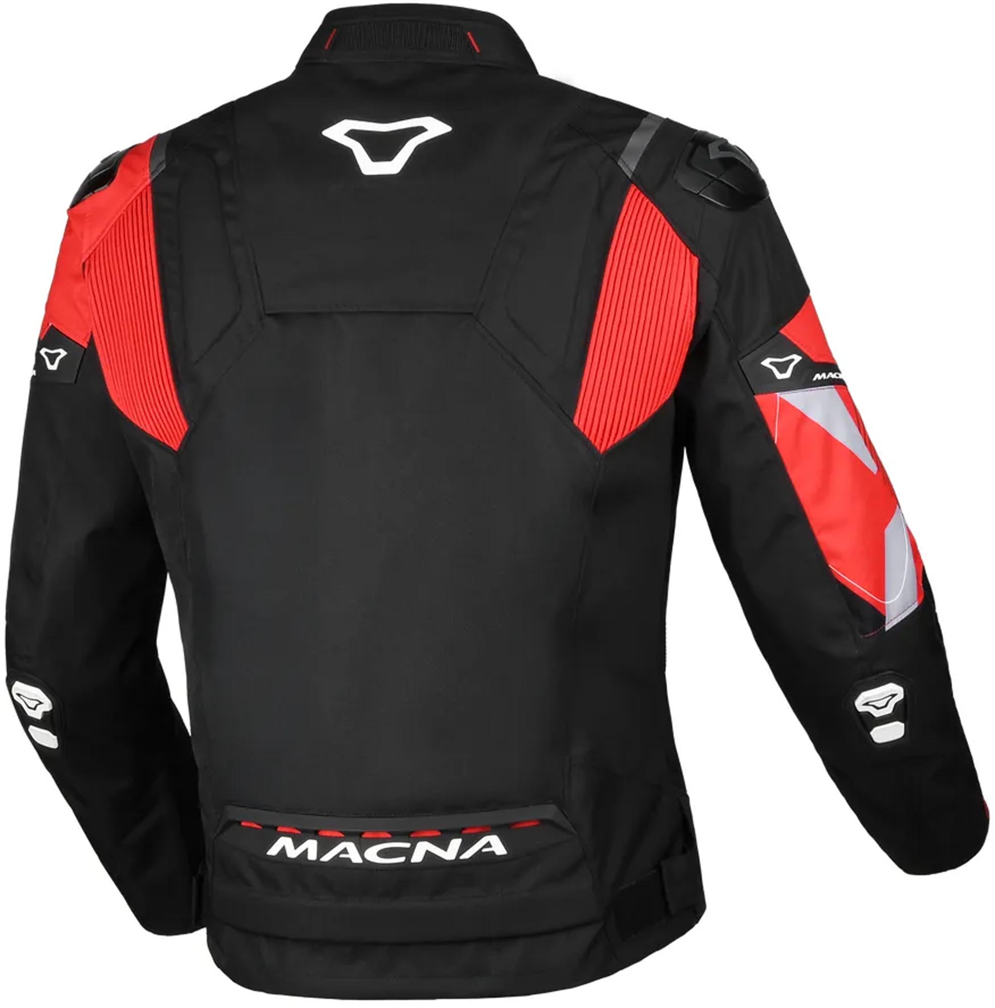 Macna Admyre wasserdichte Motorrad Textiljacke schwarz/weiß/rot 2XL Abbildung 2