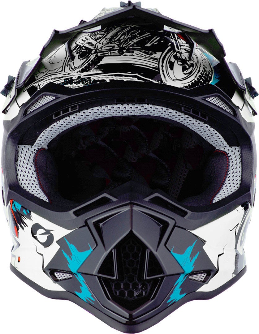 Oneal 2Series Villain Capacete de motocross juvenil Branco M (51/52) Figura 4