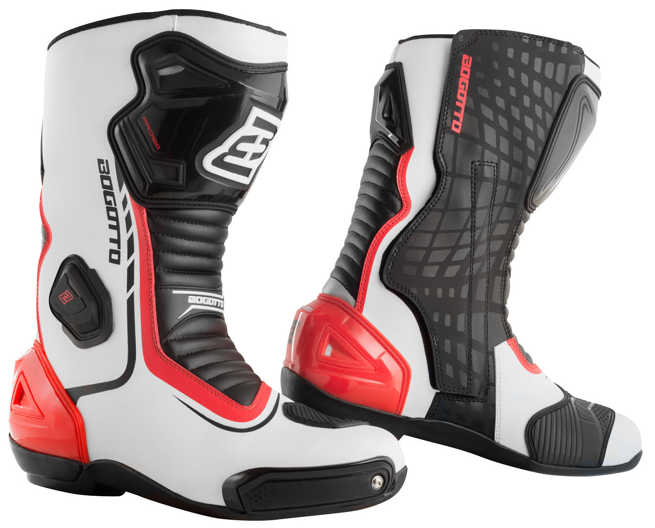 Bogotto Race-X Motorcycle Boots white/black/red 46 Figure 1
