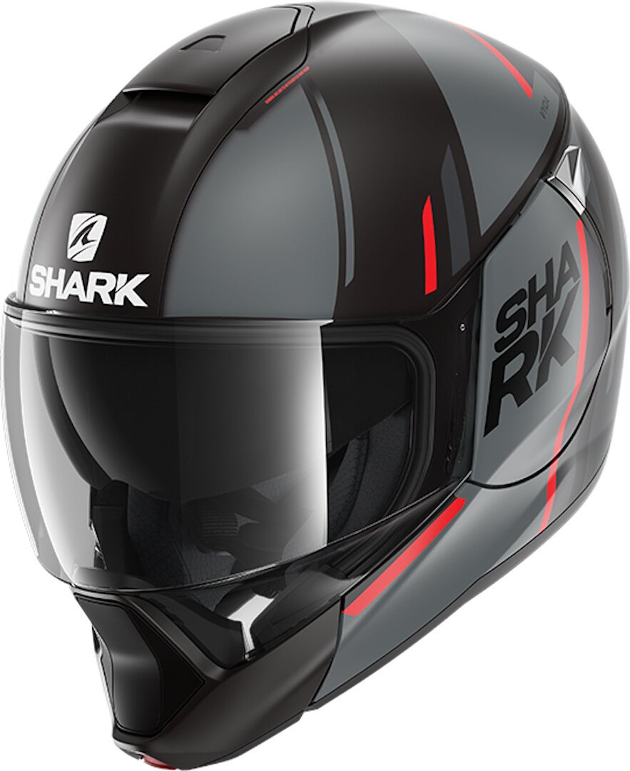 Shark Evojet Vyda Mat Klapphelm schwarz/rot L (59/60) Abbildung 1