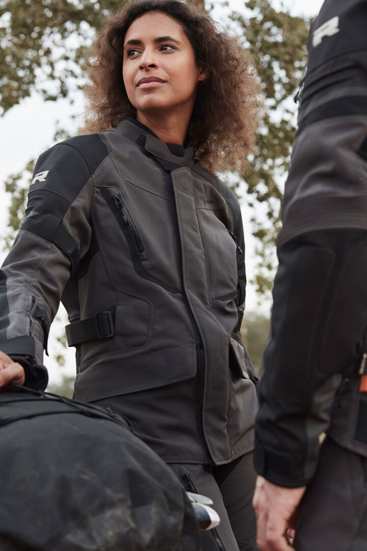 Richa Cyclone 2 Gore-Tex vattentät Damer Motorcykel Textil Jacka mörkgrå/svart M Figur 4