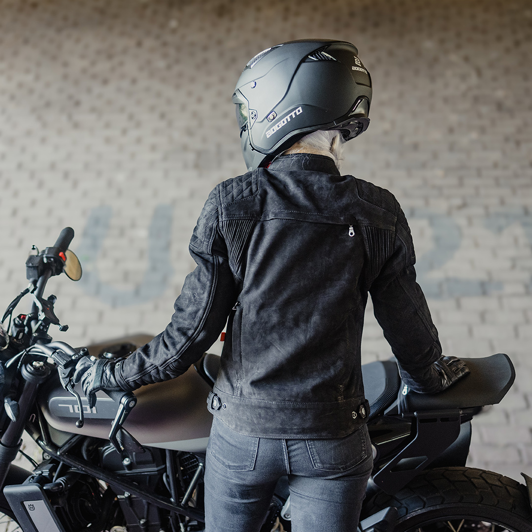 Merlin Isla TFL D3O Damen Motorrad Lederjacke schwarz L Abbildung 4
