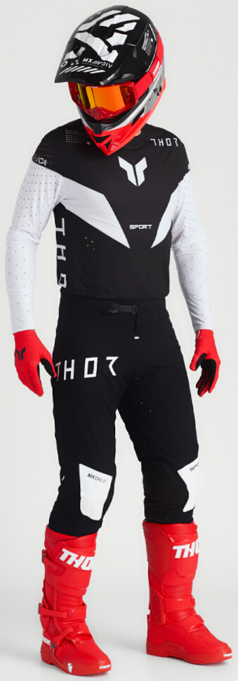 Thor Sportmode Strike Motokrosový dres černobílá M Obrázek 6