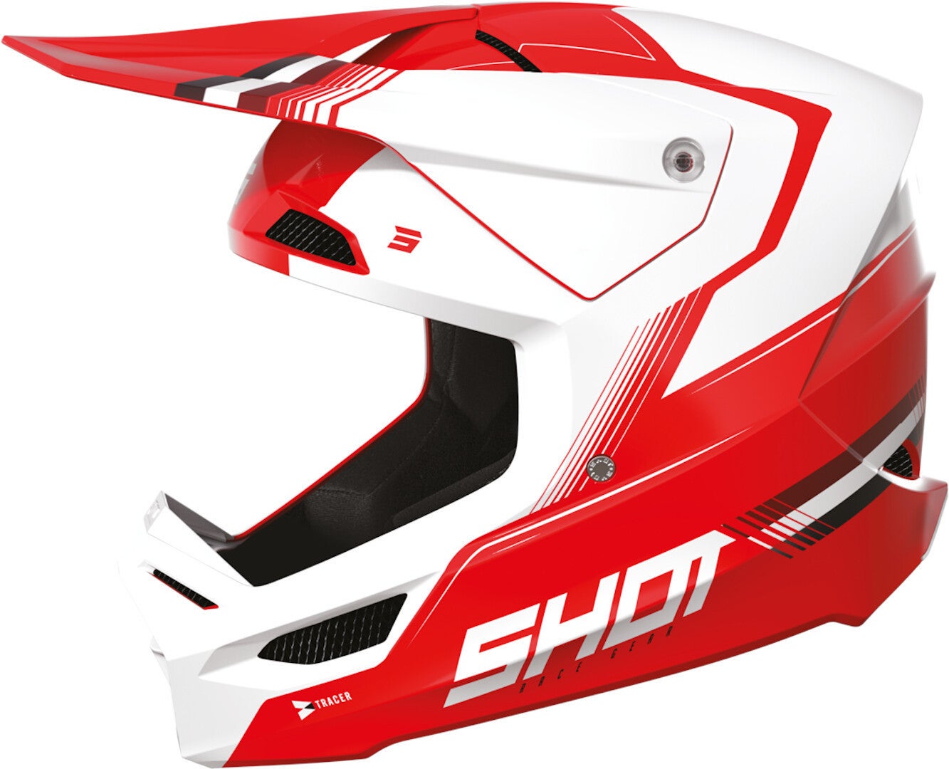 Shot Race Tracer Motorcross helm rood/wit S (55/56) Figuur 1