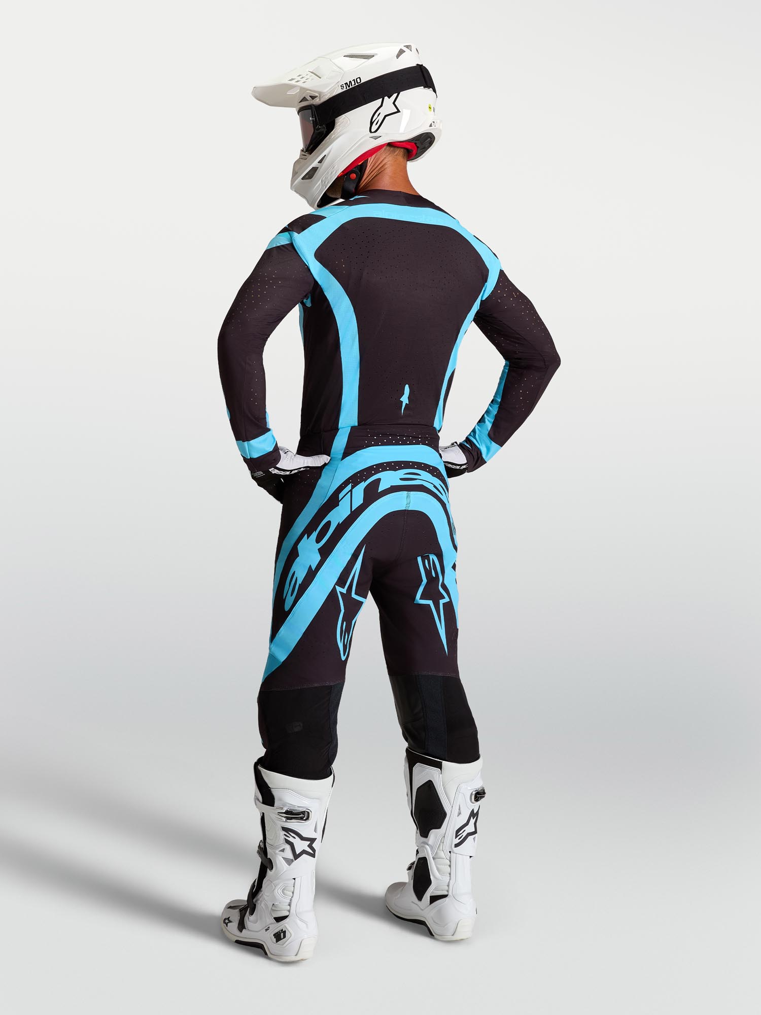 Alpinestars Supertech Vesta Motocross Hose schwarz/türkis 36 Abbildung 8