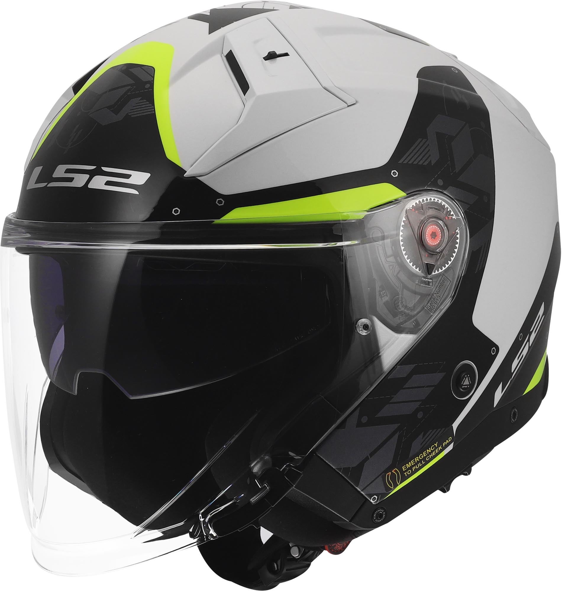 LS2 OF603 Infinity II Nightline Cască cu reacție galben S (55/56) Figura 1