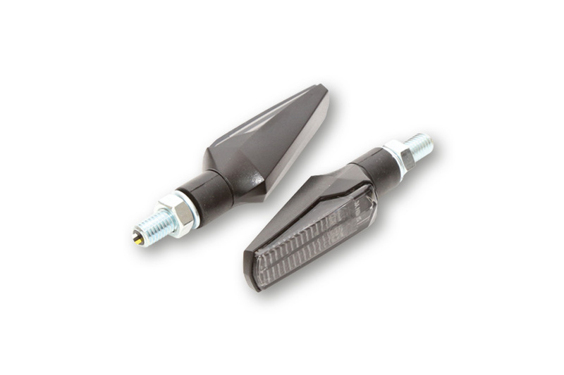 HIGHSIDER Smart Fineline LED-indikator Hus Svart / Lins Rökt (Par), Fram & Bak Figur 1