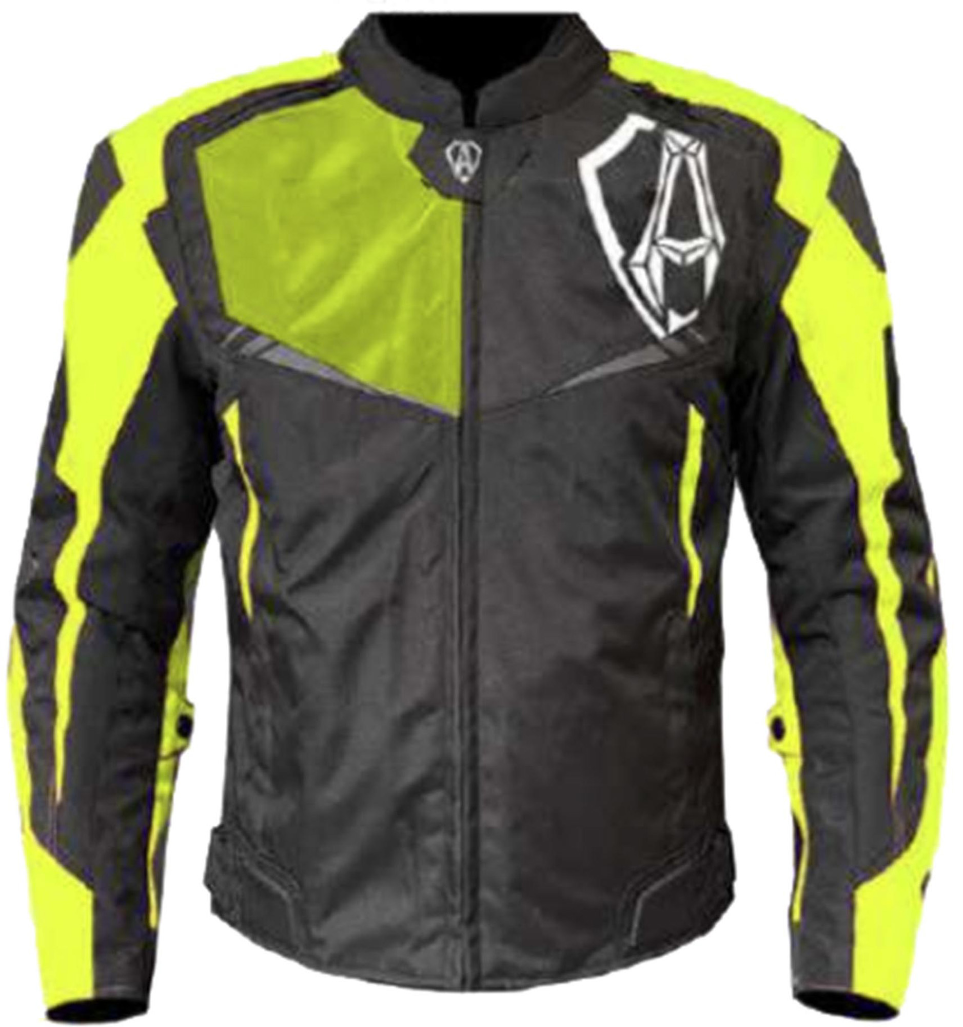 Arlen Ness Brukko Motorcycle Textile Jacket black/yellow 58 Figure 1