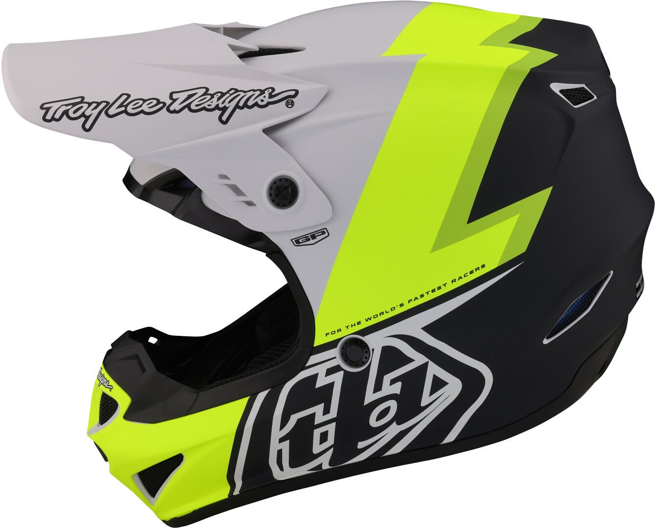 Troy Lee Designs GP Volt Casco da motocross nero/bianco/giallo M (57/58) Figura 4