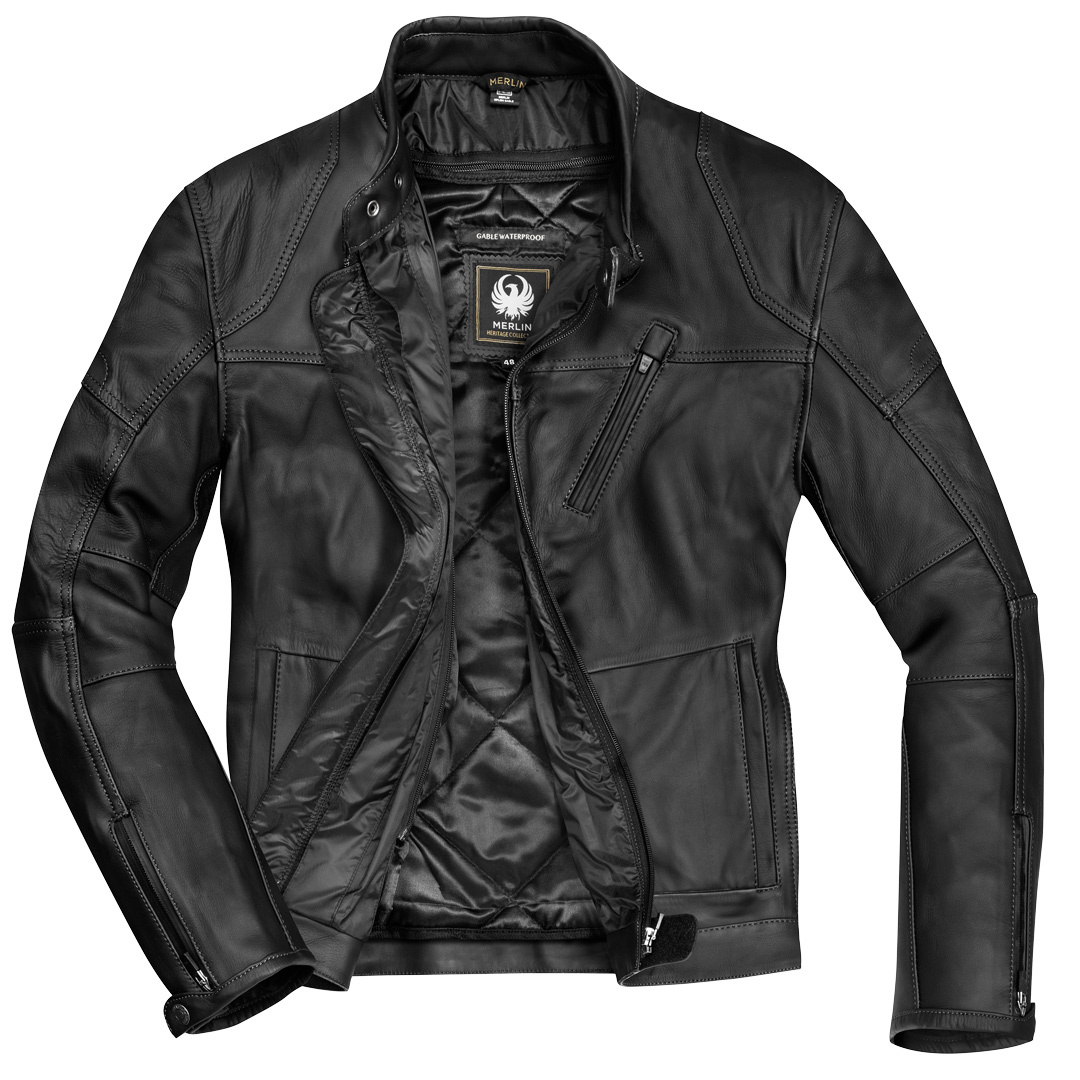 Merlin Gable Motorrad Lederjacke schwarz M Abbildung 2