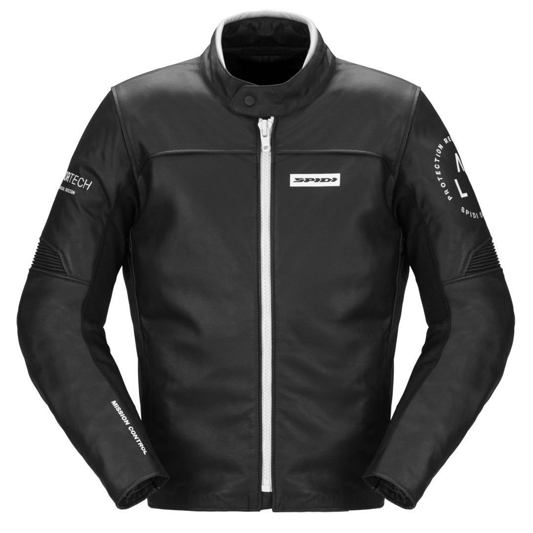 Spidi Genesis Motorcycle Leather Jacket black/white 62 Figure 1