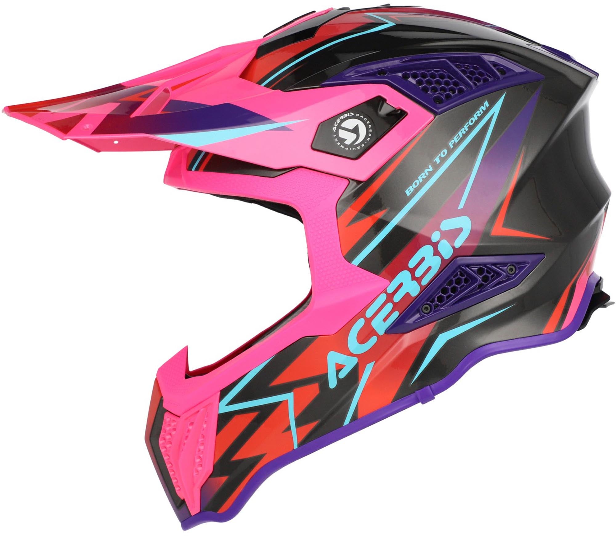 Acerbis Airstrike-X Graphic Casco da motocross nero/viola/rosa S (55/56) Figura 3