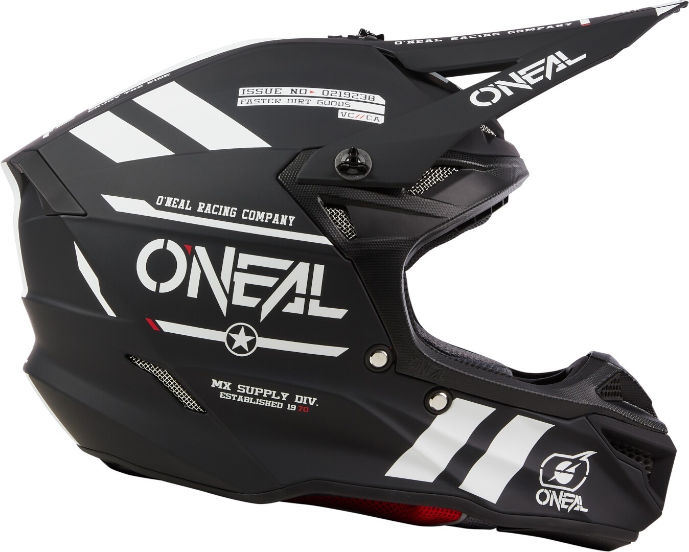 Oneal 5SRS Polyacrylite Warhawk Casco da motocross Bianco opaco/nero L Figura 5