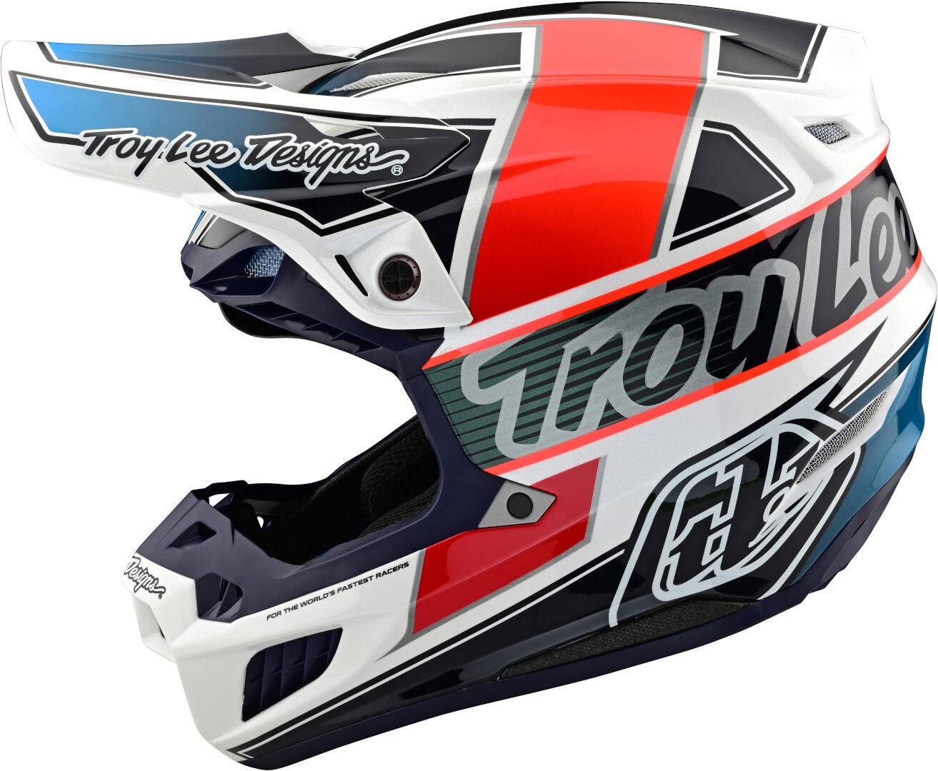 Troy Lee Designs SE5 Team MIPS Casco Motocross bianco/nero/rosso L (58/59) Figura 8